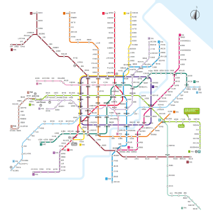 上海地下鉄路線図(2022年版)
