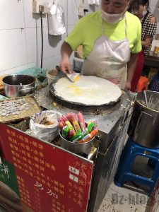 上海の朝食・煎饼②