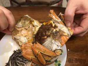 上海蟹の食べ方③