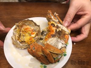 上海蟹の食べ方④