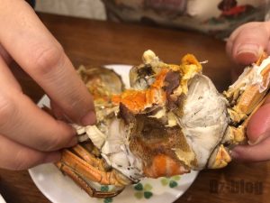 上海蟹の食べ方⑤
