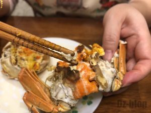 上海蟹の食べ方⑦
