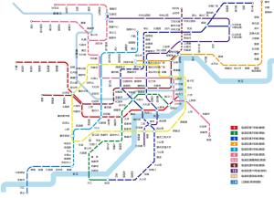 重慶地下鉄路線図