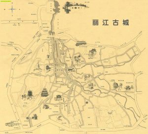 麗江古城の地図
